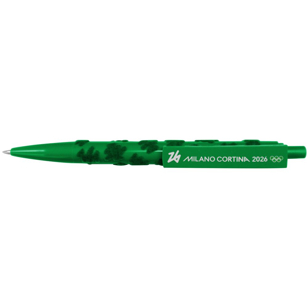 PENNA ABS VERDE OLYMPIC EMBLEMA MONOCROMATICO FONDO SIGN FLOCCATO