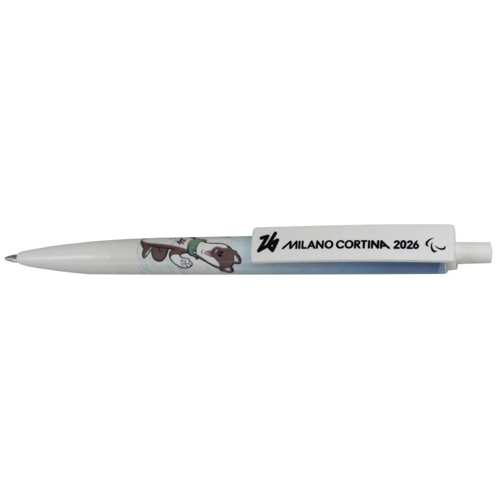 PENNA ABS BIANCA PARALYMPIC MASCOT MILO STAMPA LUCIDA