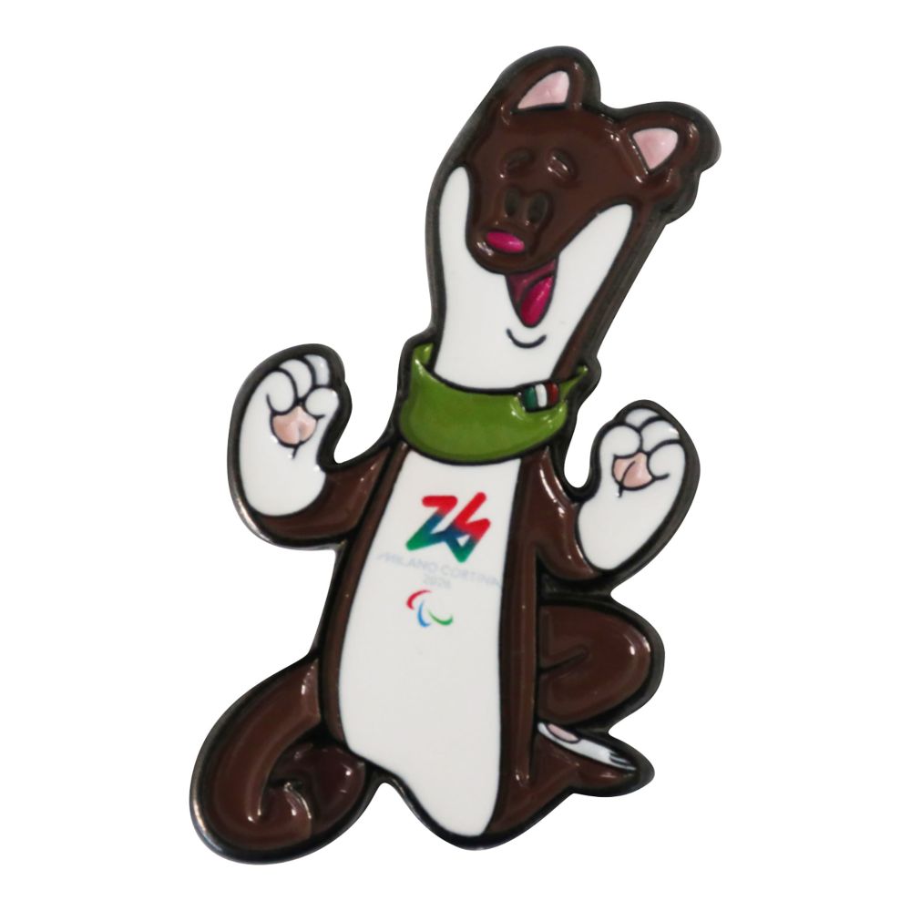 MAGNETE SMALTATO SAGOMATO H 48 MM PARALYMPIC MASCOT MILO COLORATO