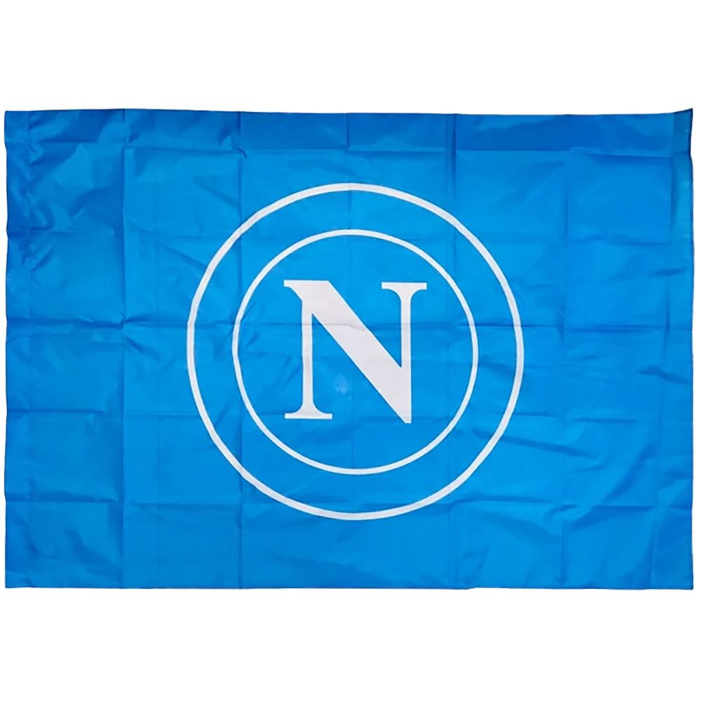 BANDIERA SENZA ASTA NAPOLI CON LOGO BIANCO 100X140 CM
