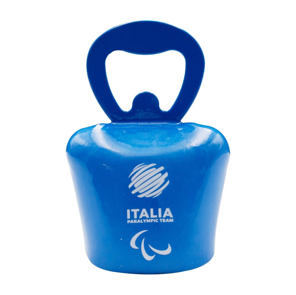 APRIBOTTIGLIA MAGNETICO BLU A CAMPANA PARALYMPIC EMBLEMA E ITALIA TEA