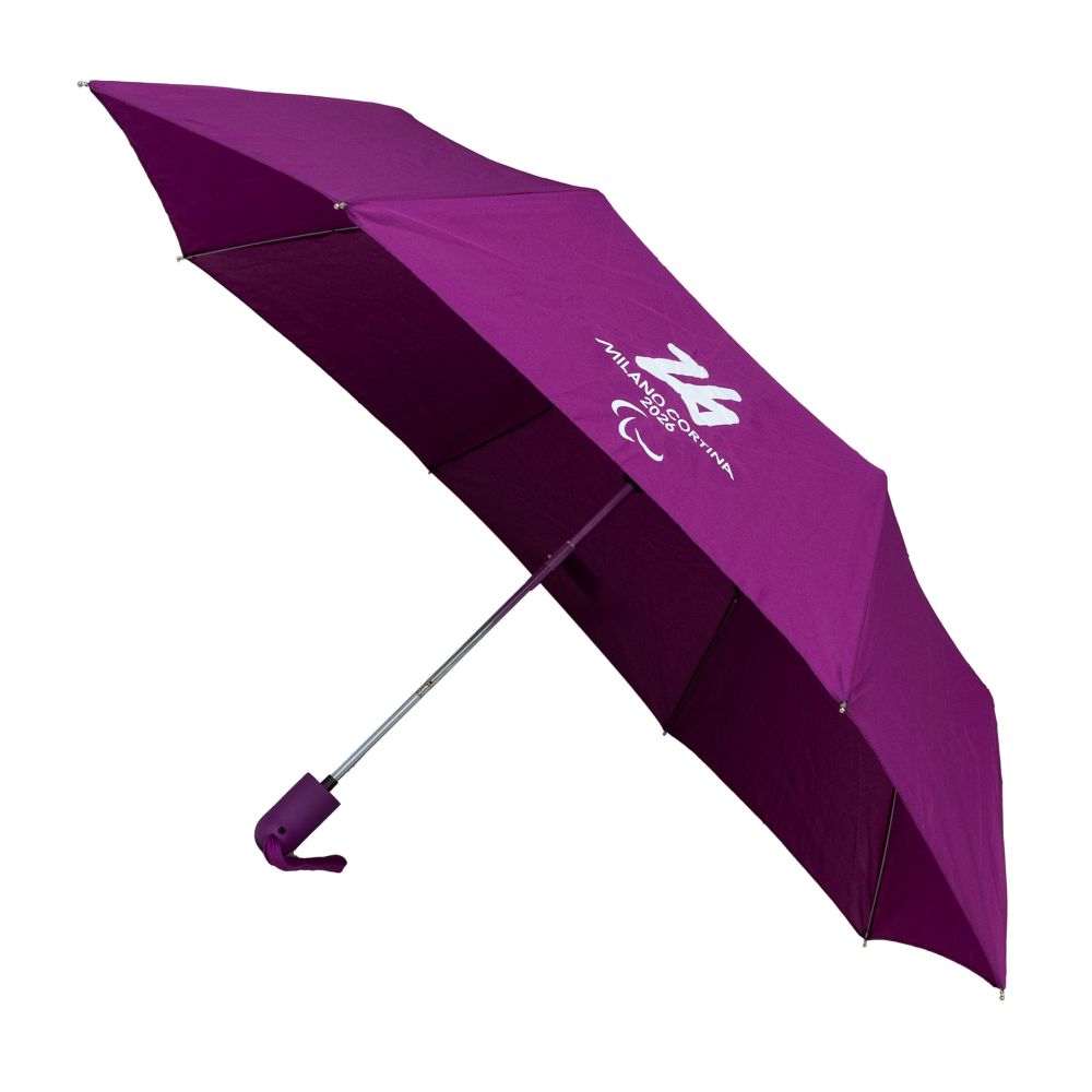 OMBRELLO AUTOMATICO TASCABILE FUCSIA PARALYMPIC EMBLEMA MONOCROMATICO BI
