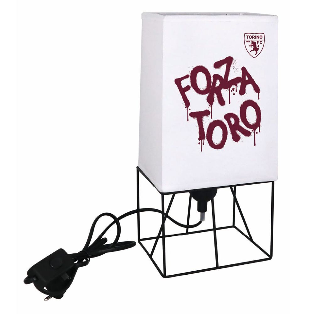 LAMPADA DA TAVOLO O DA COMODINO FORZA TORO SU 1 LATO H 31CM B. 15x12 CM