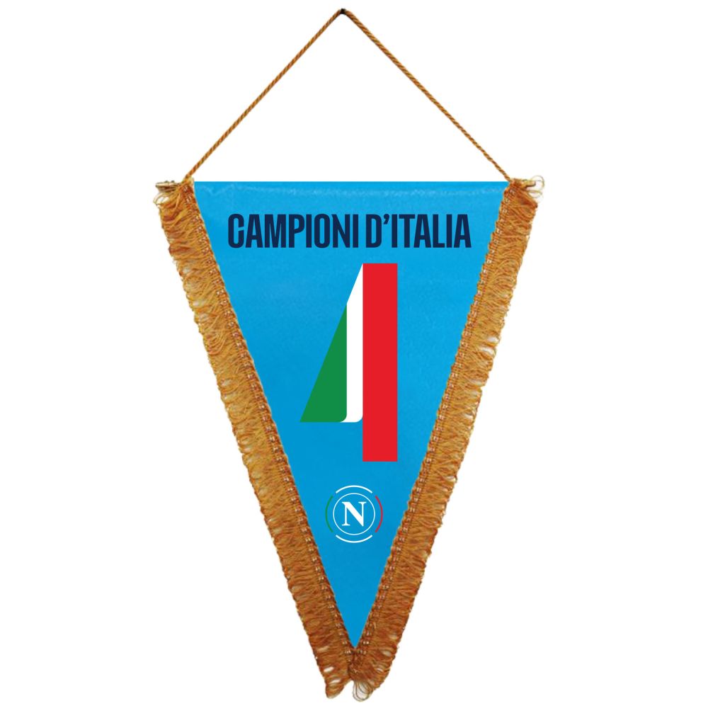 GAGLIARDETTO TRIANGOLARE CM 28X20 CAMPIONI D'ITALIA