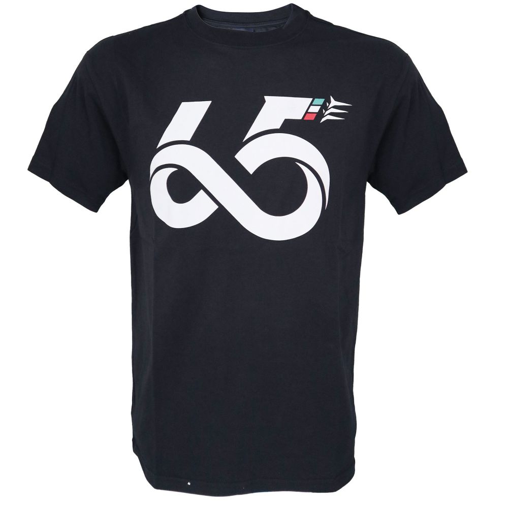 T-SHIRT BLU STAMPATA E RICAMO SU MANICA 65 ANNIVERSARIO FRECCE TRICOLORI
