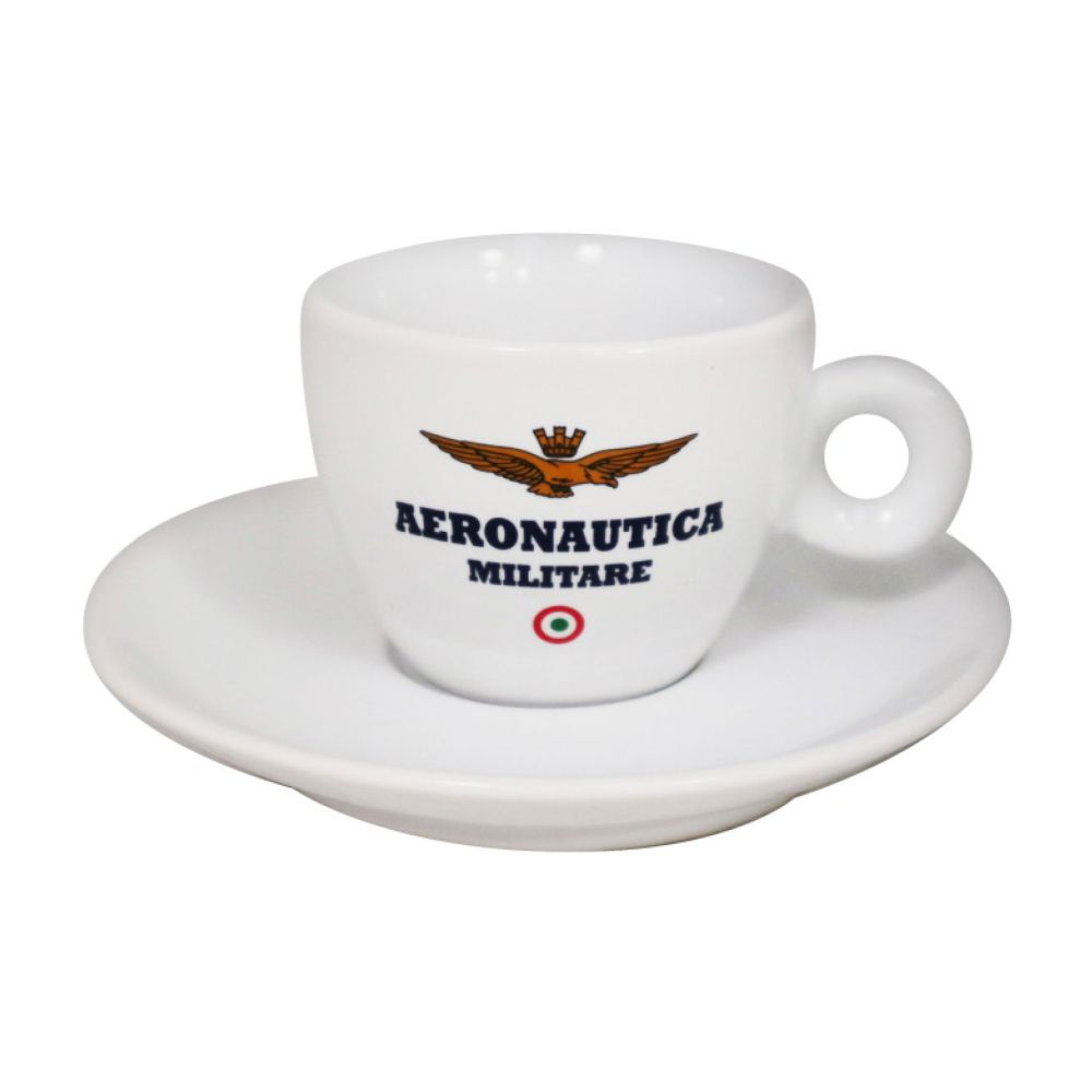 TAZZINA DA CAFFE' CLASSICA IN CERAMICA CON PIATTINO AM