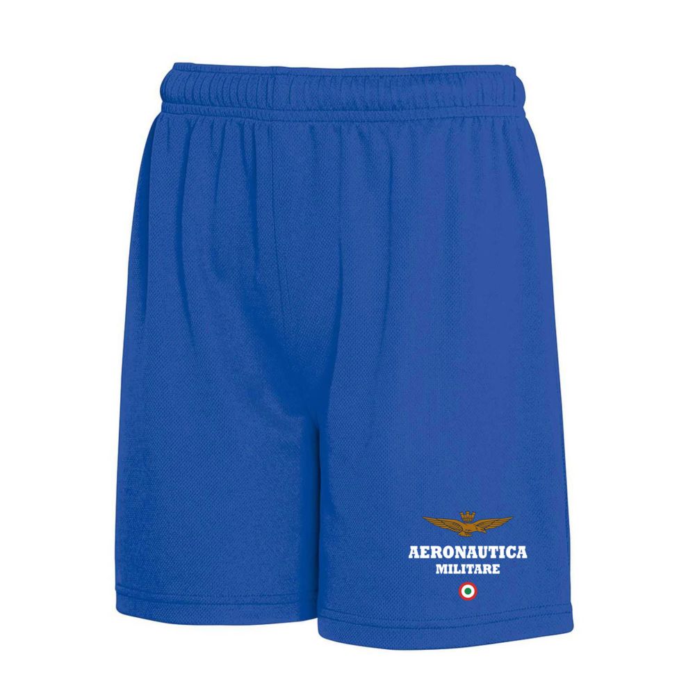 PANTALONCINO RUNNING, LOGO STAMPATO 100% POLIESTERE AERONAUTICA MILITARE