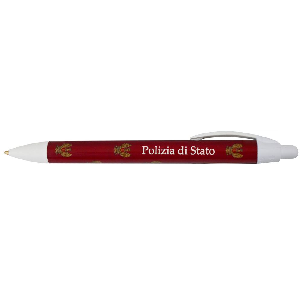 PENNA IN PLASTICA STAMPATA CON LOGO POLIZIA DI STATO