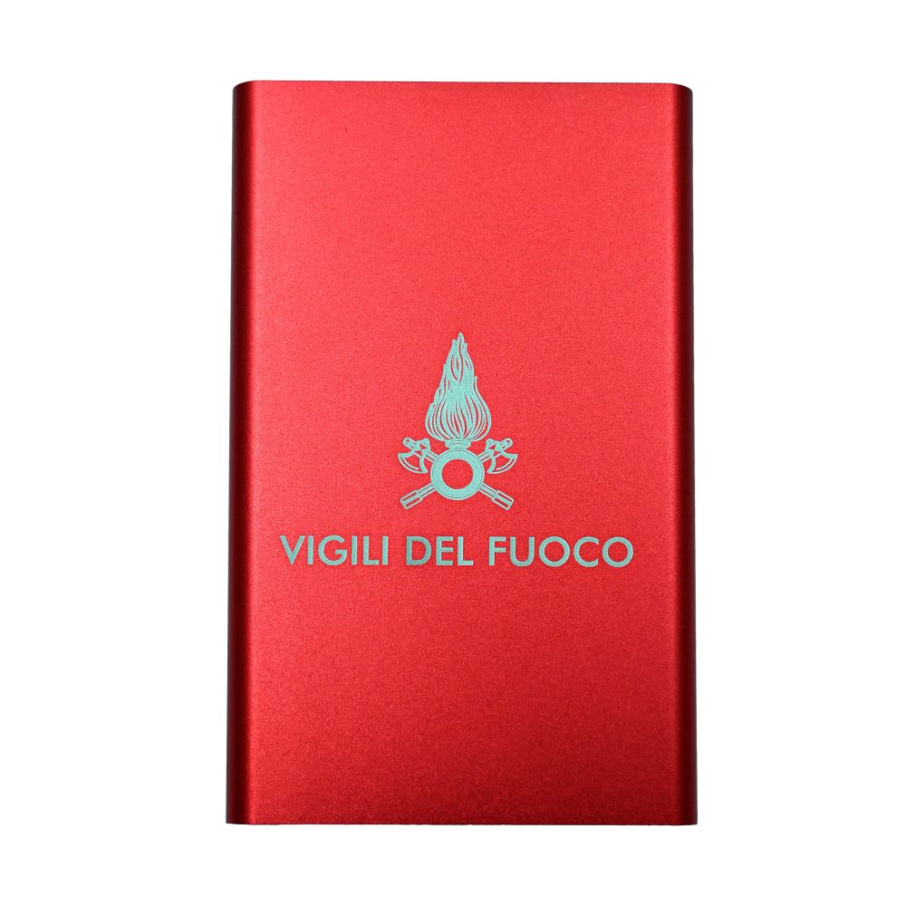 POWERBANK IN ALLUMINIO VIGILI DEL FUOCO 4000 MAH DIMENSIONE 6,5X11X0,9 C