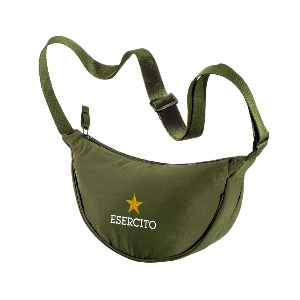 BORSA ROTONDA VERDE SCURO 30X16X8 CM
