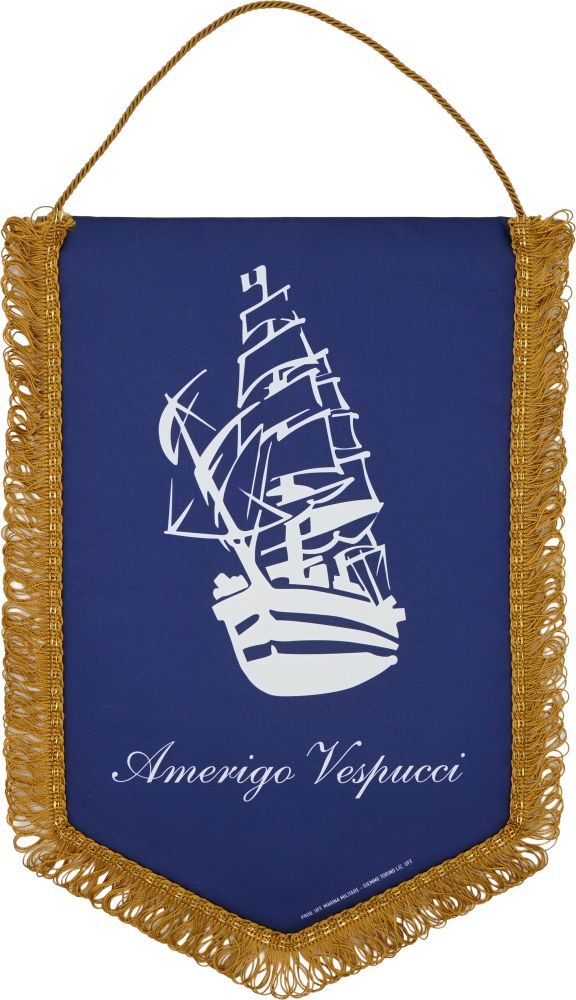 GAGLIARDETTO PENTAGONALE 35X25 CM A. VESPUCCI