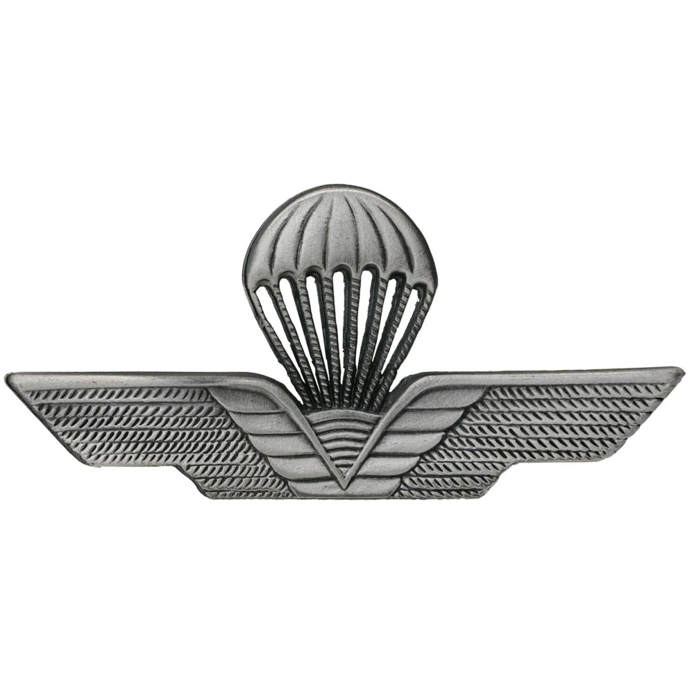 DISTINTIVO IN METALLO BREVETTO PARACADUTISTA CIVILE 75X35 MM