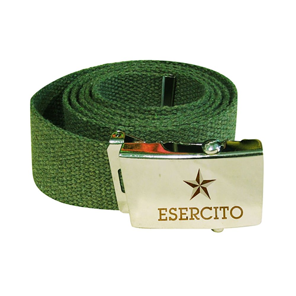 CINTURA VERDE IN COTONE CON FIBIA IN METALLO E.I.