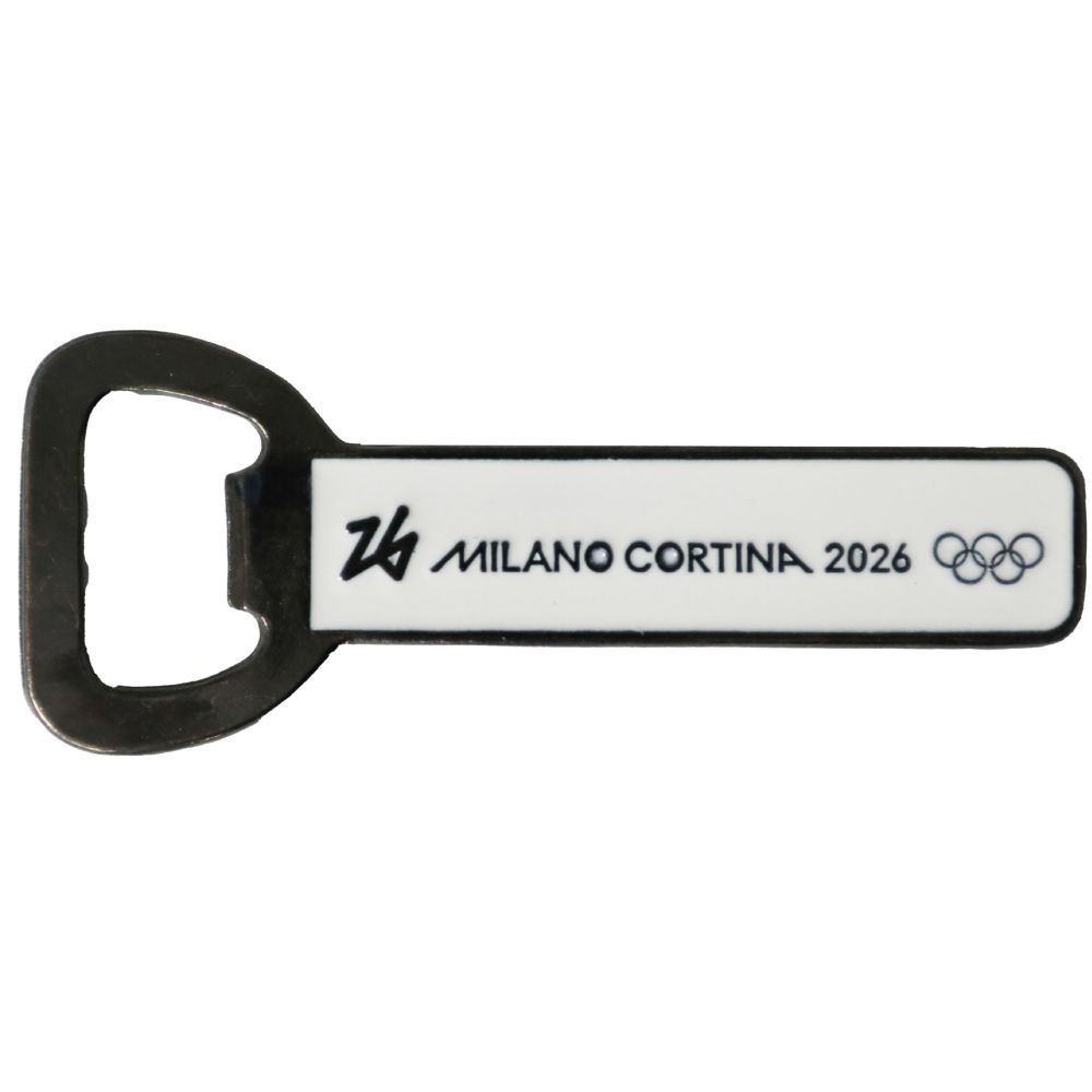 APRIBOTTIGLIE METALLO OLYMPIC EMBLEMA MONOCROMATICO NERO