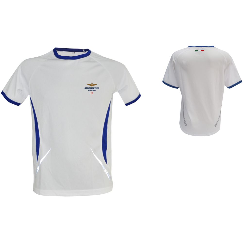 T-SHIRT RUNNING CON LOGO STAMPATO TG.S AERONAUTICA MILITARE