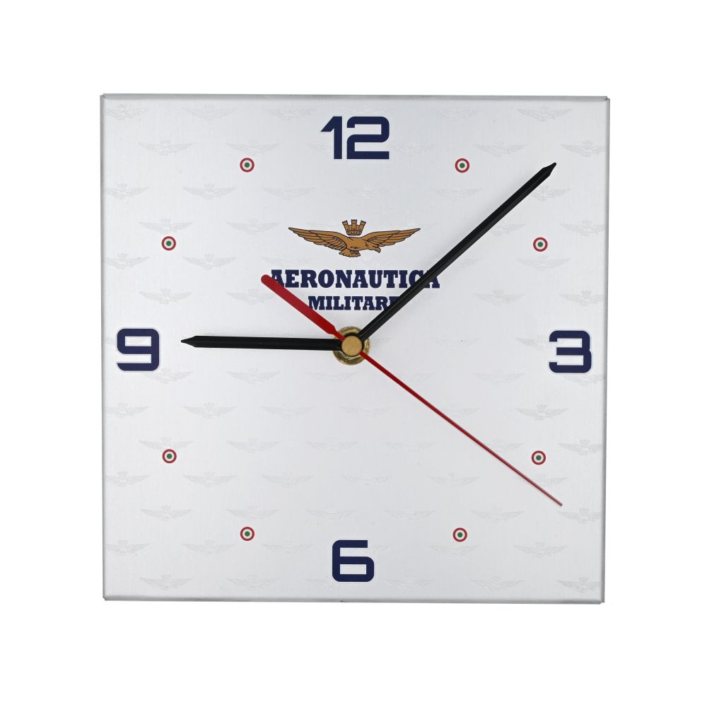 OROLOGIO DA PARETE IN ALLUMINIO ANODIZZATO SIMIL ARGENTO TEXTURE