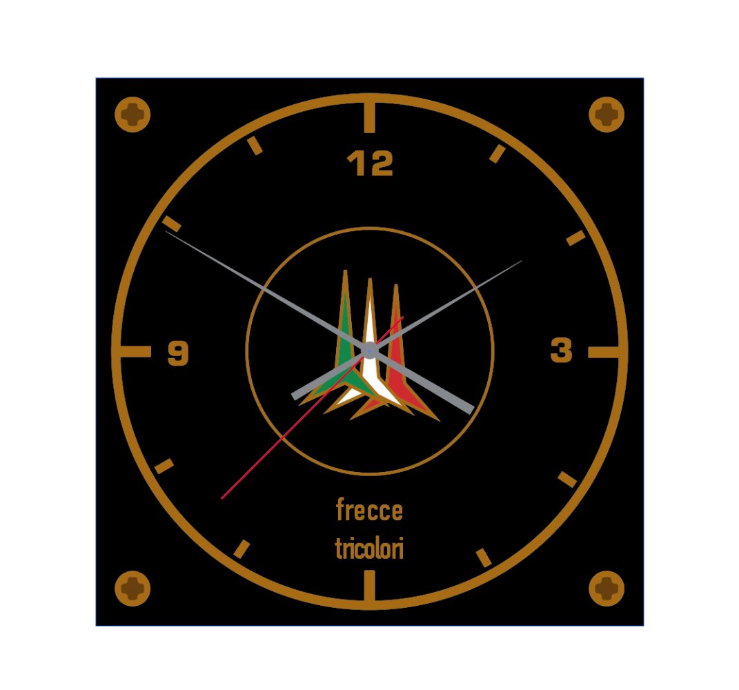OROLOGIO DA PARETE IN ALLUMINIO ANODIZZATO NERO