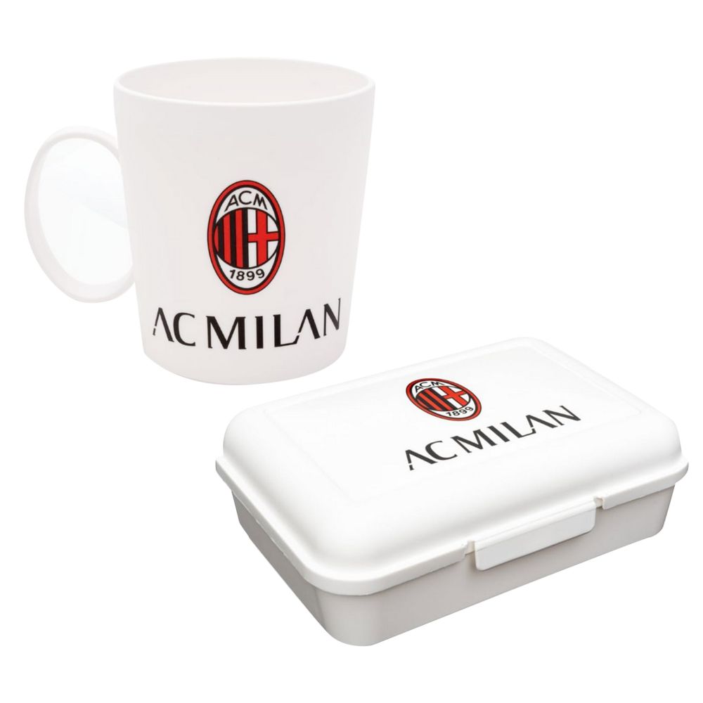 GIFT SET 2 PEZZI PORTAMERENDA + TAZZA F.C. INTER 34X26X4,5 CM A.C. MILAN