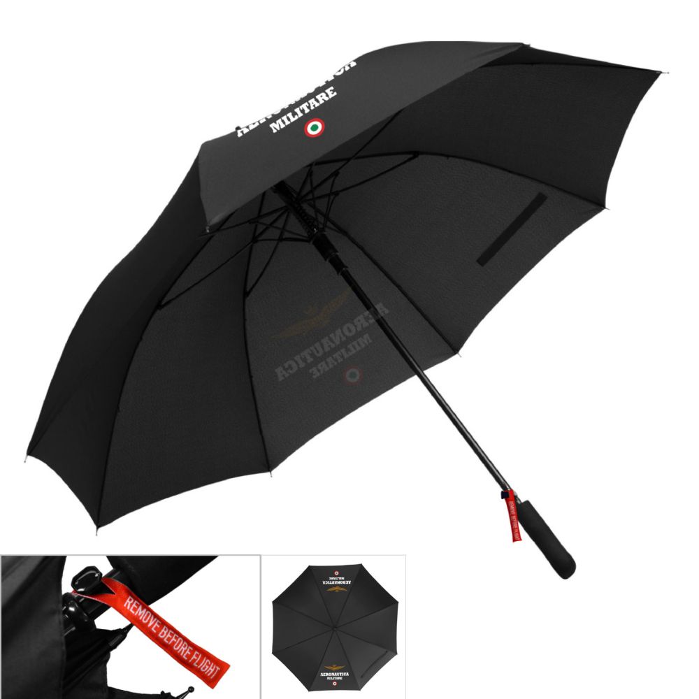 OBRELLO AUTOMATICO WINDPROOF NERO AERONAUTICA MILITARE