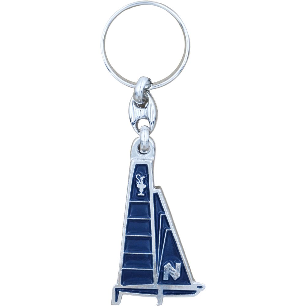 PORTACHIAVI AMERICA'S CUP 38 SAGOMATO VELA BLU NAVY CON COPPA E LOGO N A