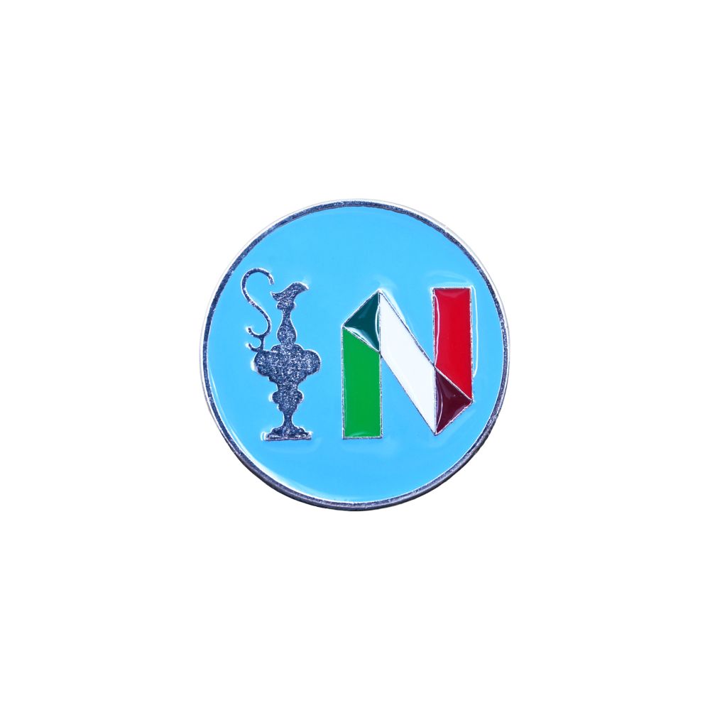 MAGNETE AMERICA'S CUP 38 TONDO SFONDO CELESTE COPPA ARGENTO N TRICOLORE
