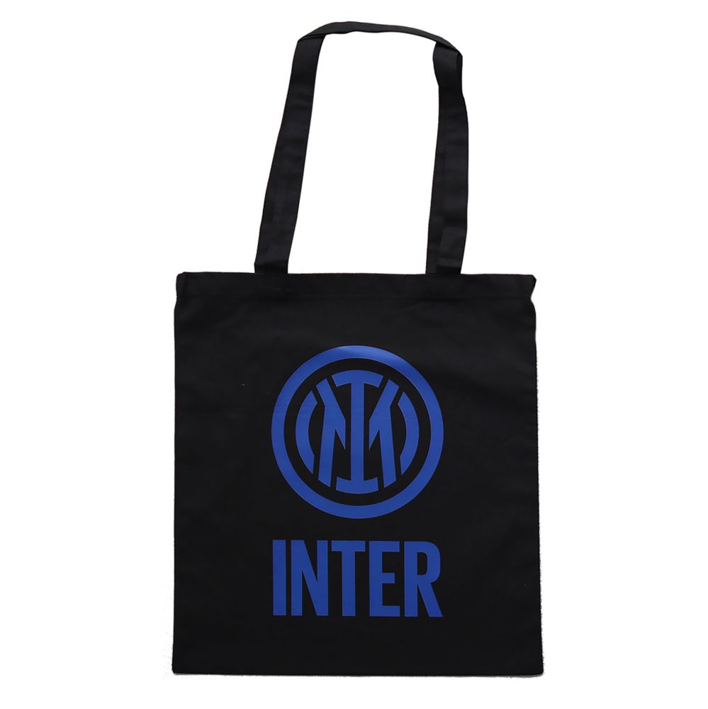 SHOPPER NERA IN COTONE CON MANICI LUNGHI FC INTER