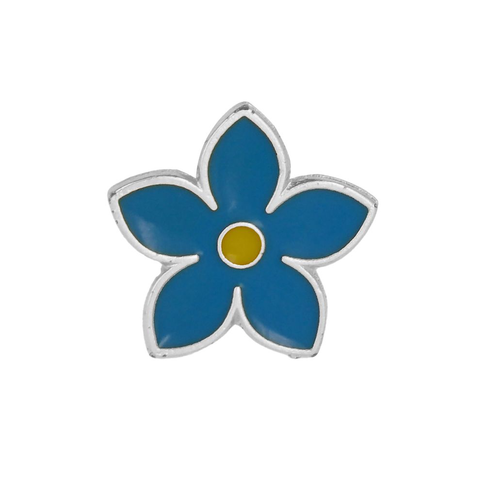 DISTINTIVO IN METALLO NICHEL FIORE NON TI SCORDARE DI ME