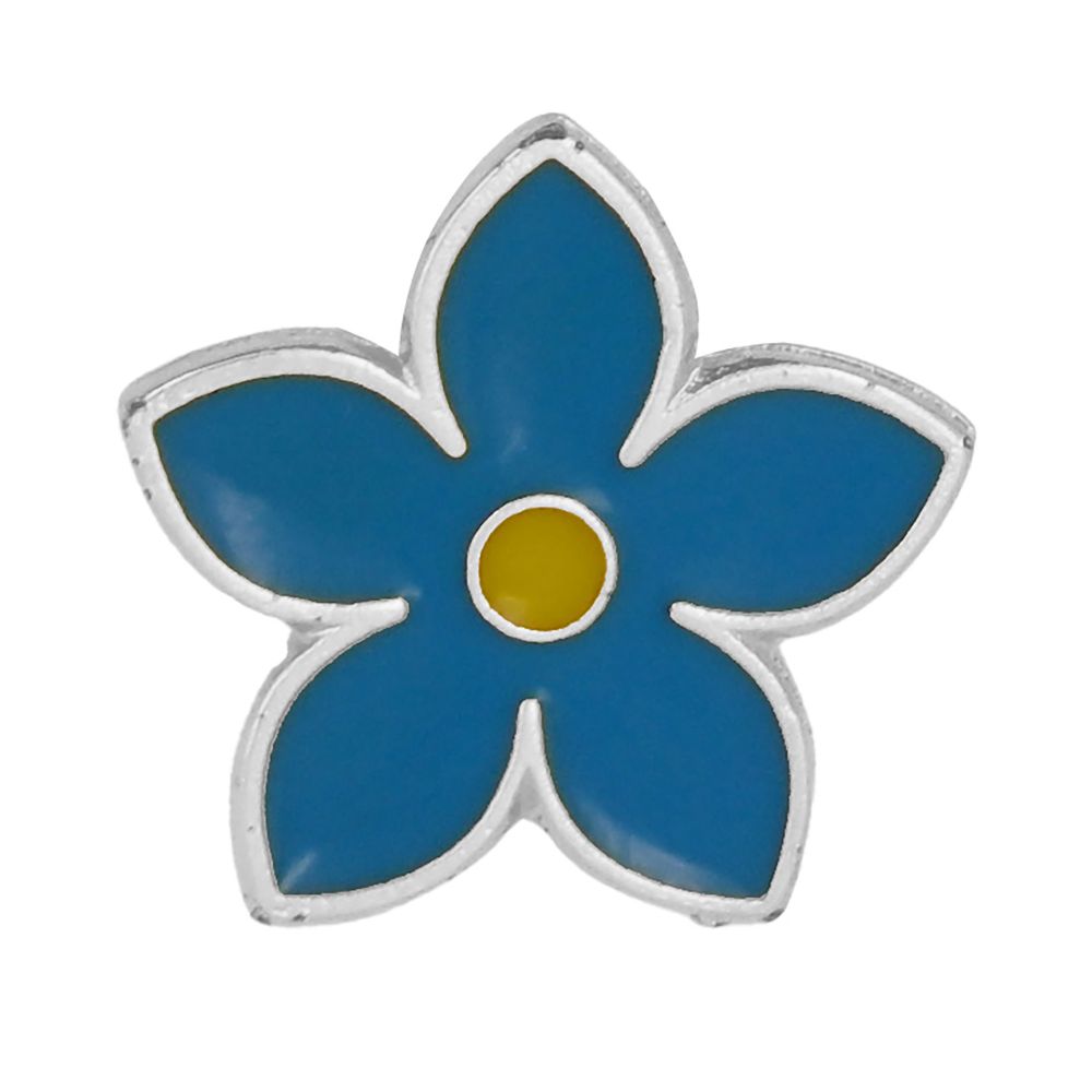 DISTINTIVO IN METALLO NICHEL FIORE NON TI SCORDARE DI ME