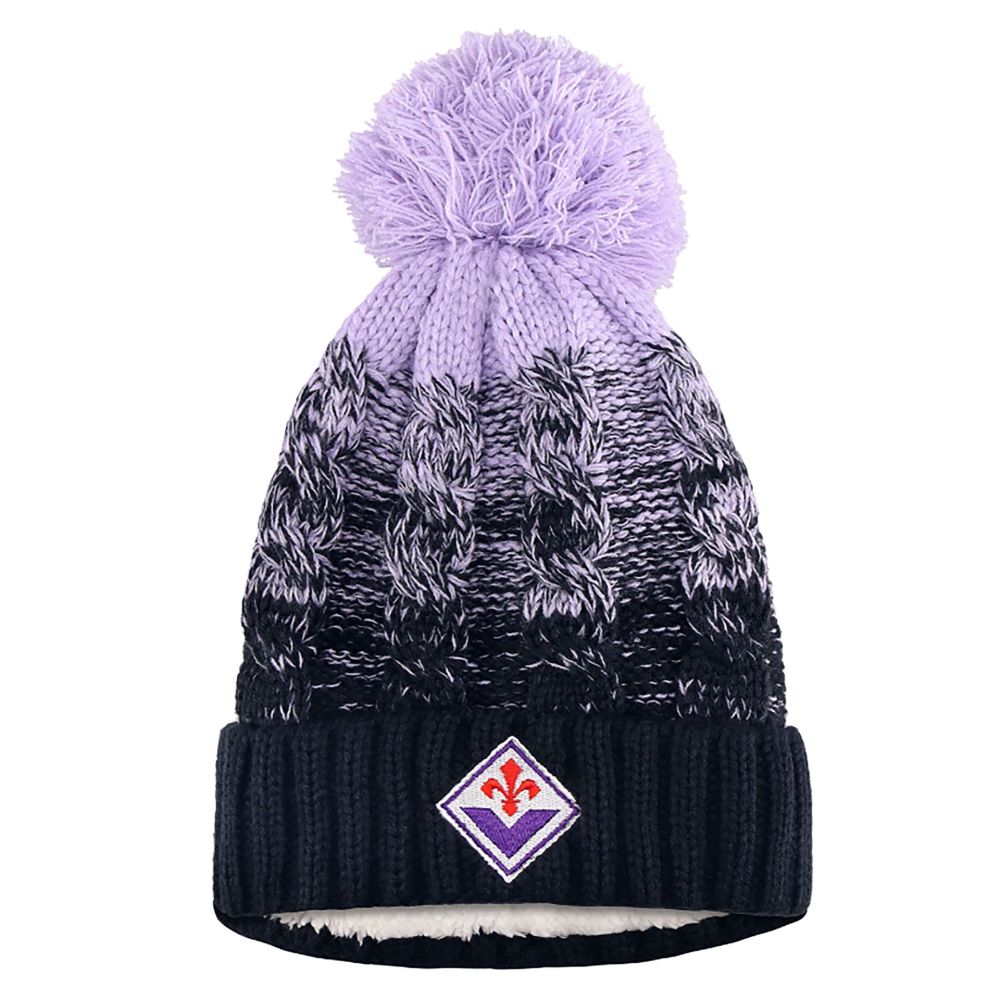 CAPPELLINO ACRILICO CON POM POM, LOGO RICAMATO ACF FIORENTINA
