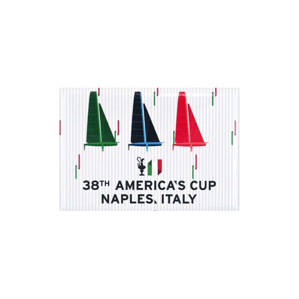 MAGNETE AMERICA'S CUP 38 RETTANGOLARE 3 BARCHE A VELA COPPA E N TRICOLOR MAGNETE AMERICA'S CUP 38 RETTANGOLARE 3 BARCHE A VELA COPPA E N TRICOLOR