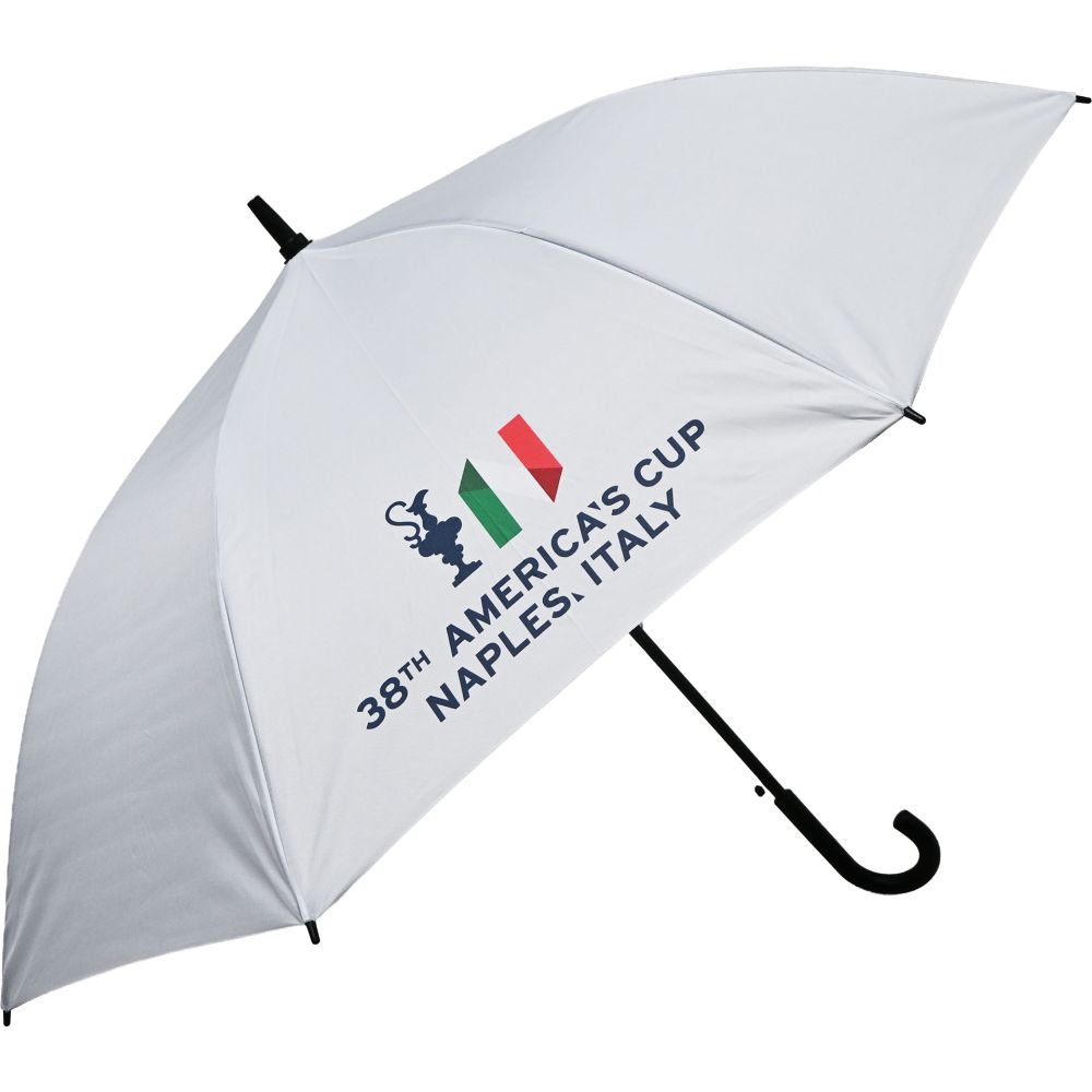 OMBRELLO AMERICA'S CUP 38 BIANCO AUTOMATICO BARCHETTE E SCRITTE