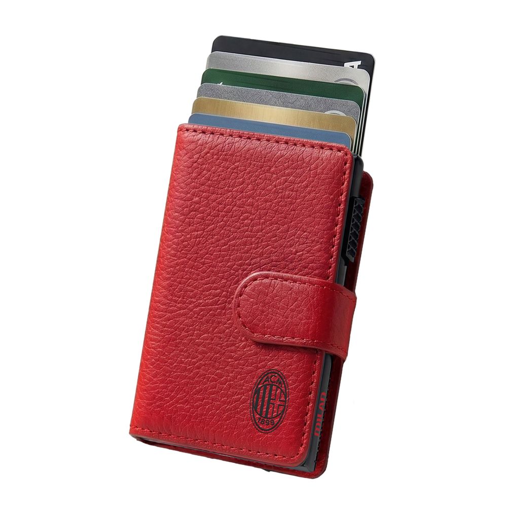 SMART WALLET SLIDE 7 CARTE CASE ALLUMINIO MILAN RED SMART WALLET SLIDE 7 CARTE CASE ALLUMINIO MILAN RED