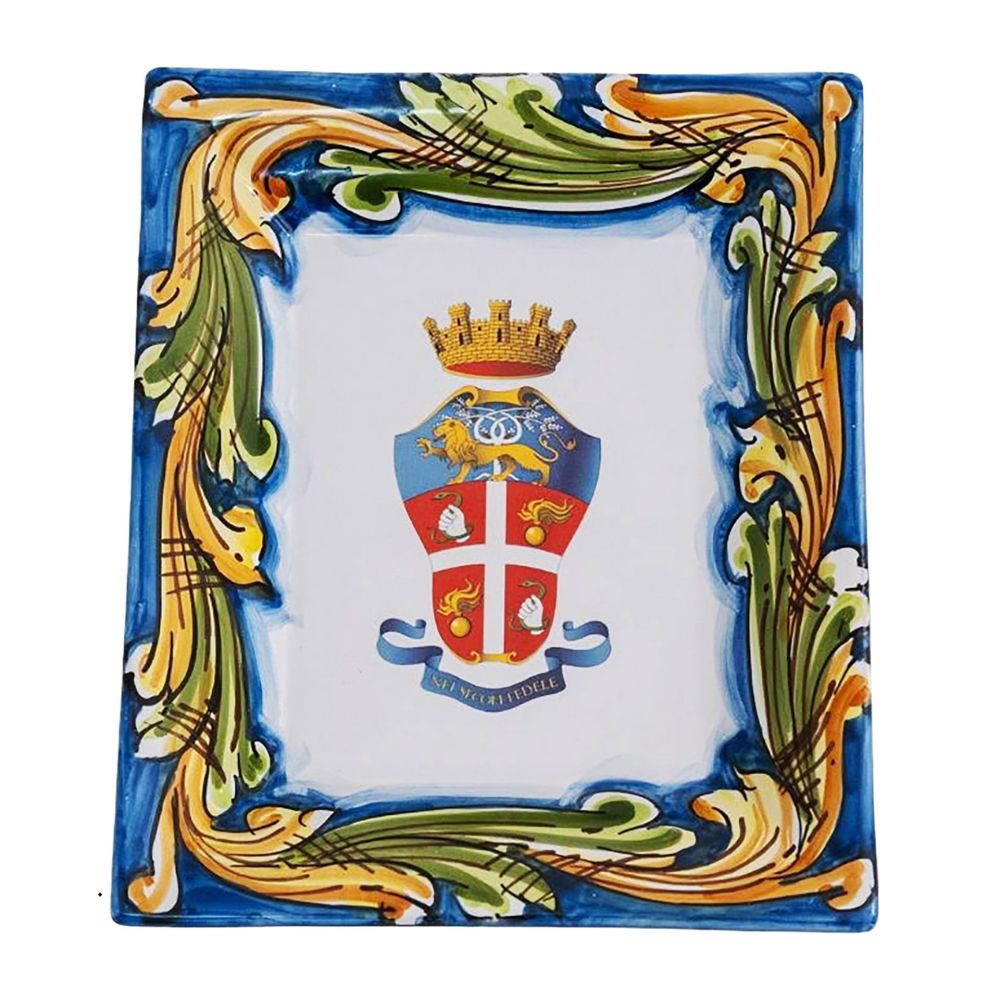 SVUOTASCHE IN CERAMICA DI CALTAGIRONE 17X20 CM CARABINIERI