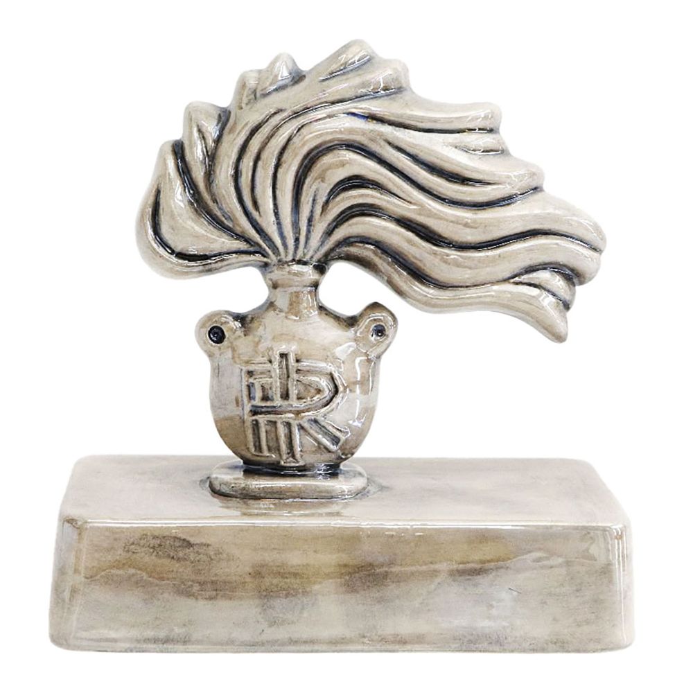 FERMACARTE IN MADREPERLA FIAMMA CARABINIERI GRANDE 13.5X7X14 CM