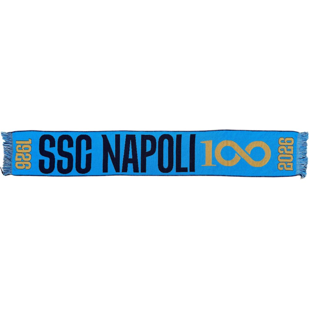SCIARPA JACQUARD AZZURRA CENTENARIO NAPOLI SCIARPA JACQUARD AZZURRA CENTENARIO NAPOLI