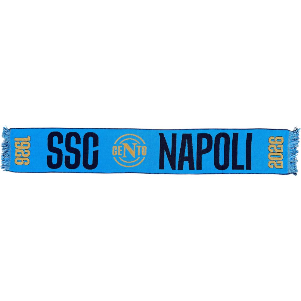 SCIARPA JACQUARD AZZURRA CENTENARIO NAPOLI