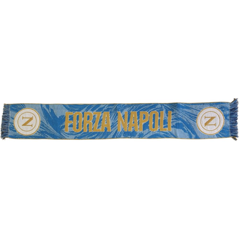 SCIARPA JACQUARD AZZURRA FORZA NAPOLI