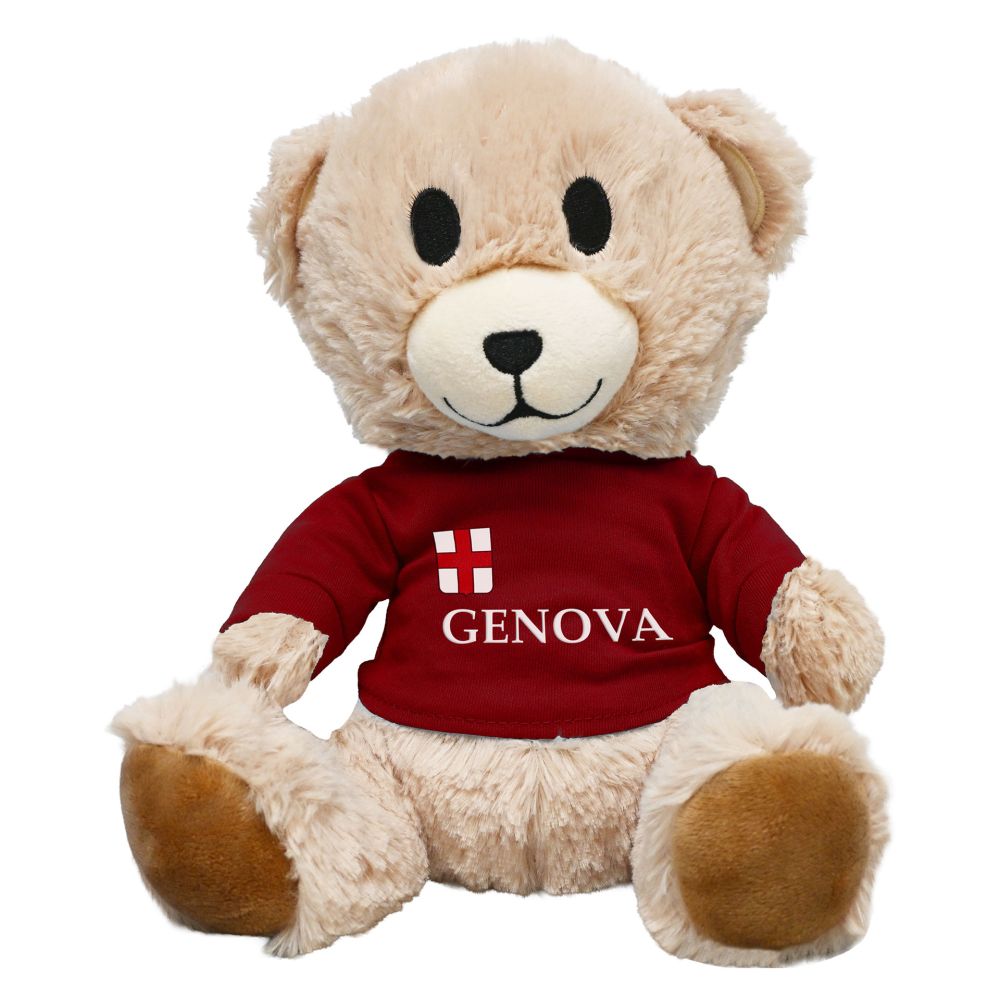 ORSETTO SEDUTO H 24 CM CON MAGLIETTA 10 GENOVA ORSETTO SEDUTO H 24 CM CON MAGLIETTA 10 GENOVA
