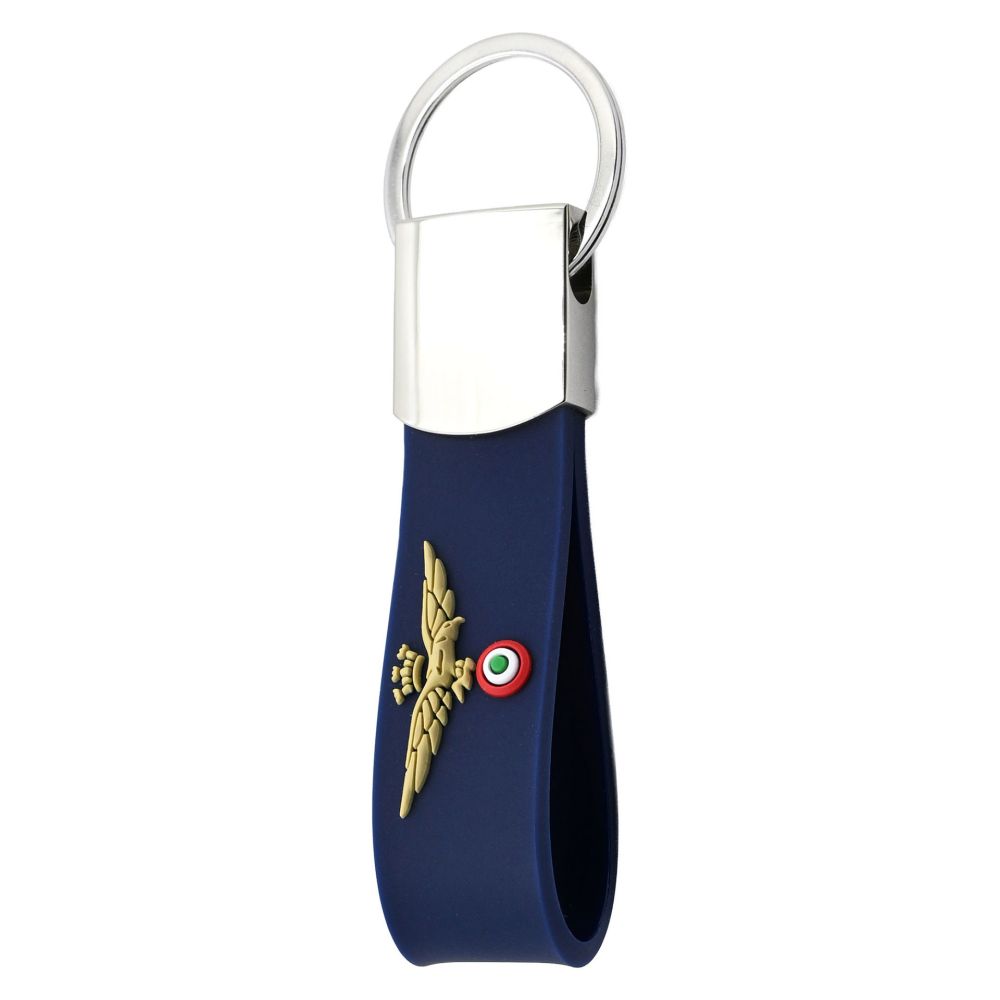 PORTACHIAVI METALLO E GOMMA LOGO AERONAUTICA MILITARE