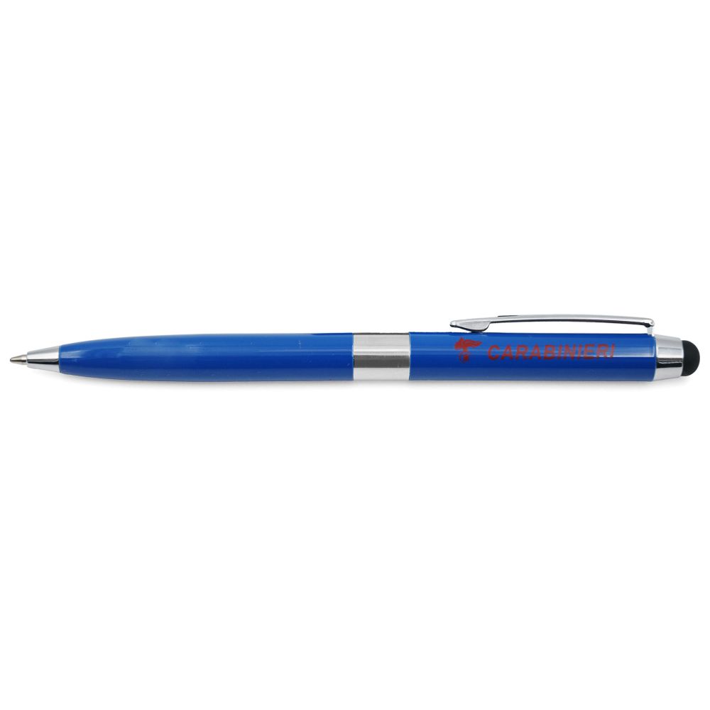 PENNA A SFERA IN METALLO CON PARTICOLARI CROMATI E PUNTA TOUCH CARABINIE PENNA A SFERA IN METALLO CON PARTICOLARI CROMATI E PUNTA TOUCH CARABINIE