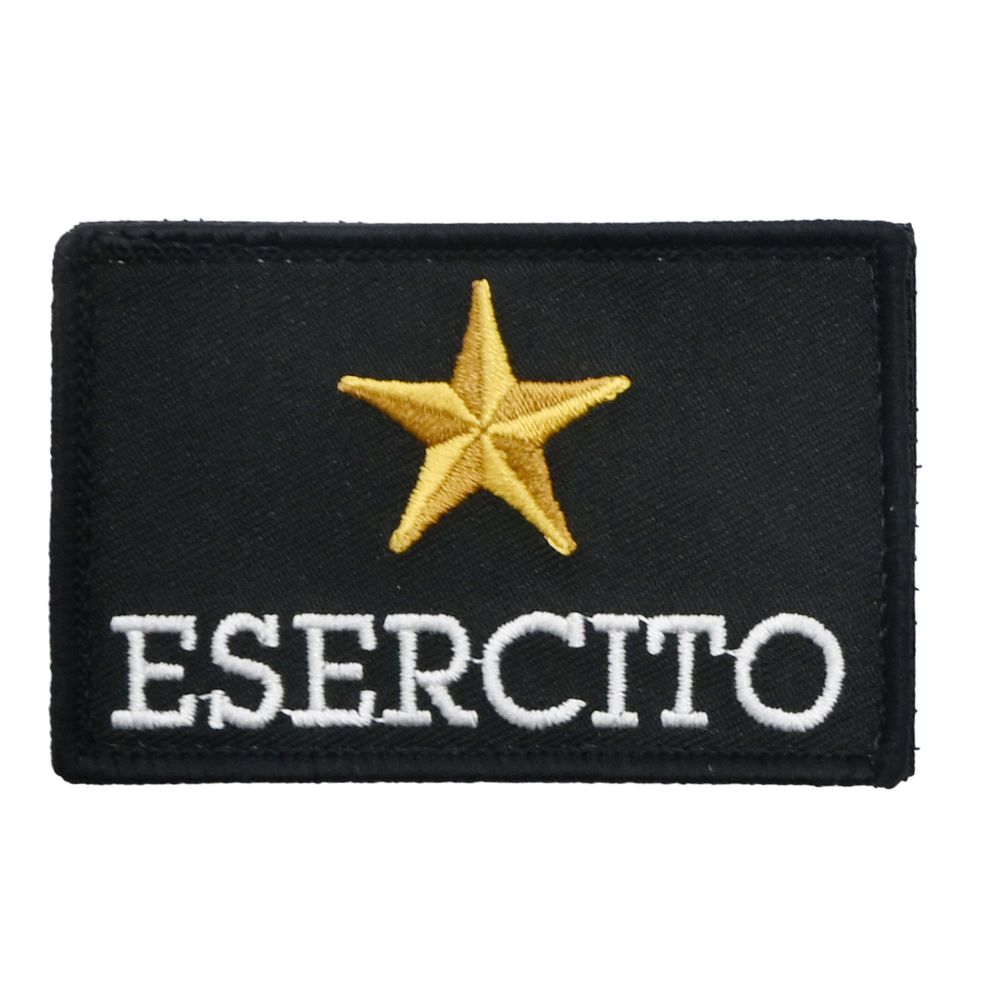TOPPA RICAMATA CON VELCRO LOGO ESERCITO 80X50 MM TOPPA RICAMATA CON VELCRO LOGO ESERCITO 80X50 MM