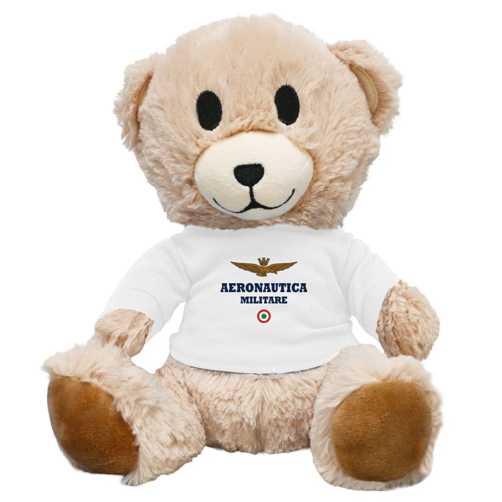 ORSETTO DI PELUCHE H 24 CM T-SHIRT BIANCA AERONAUTICA MILITARE