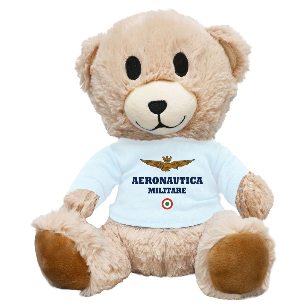 ORSETTO DI PELUCHE H 24 CM T-SHIRT BIANCA AERONAUTICA MILITARE ORSETTO DI PELUCHE H 24 CM T-SHIRT BIANCA AERONAUTICA MILITARE
