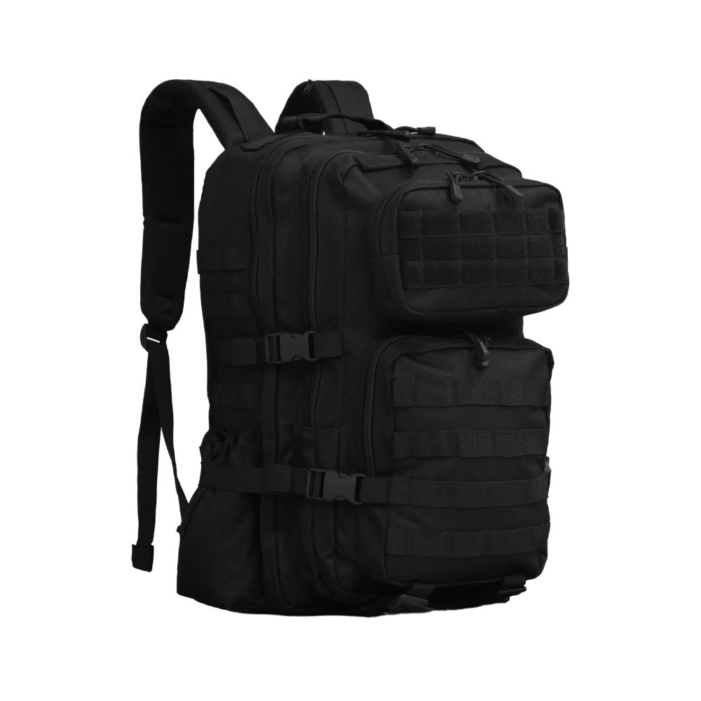 ZAINO TATTICO NERO CON VELCRO, 40 LITRI