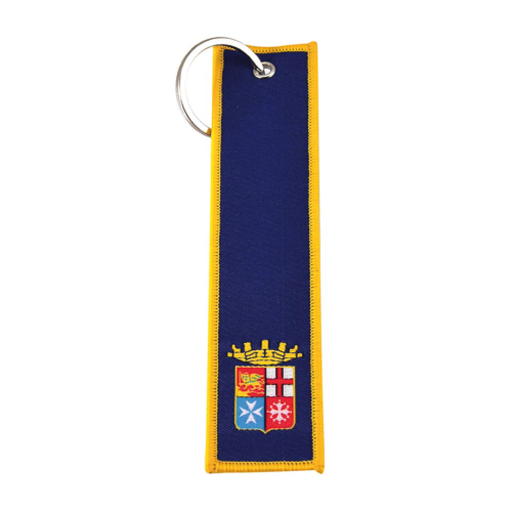 PORTACHIAVI IN STOFFA RICAMATO M.M.
