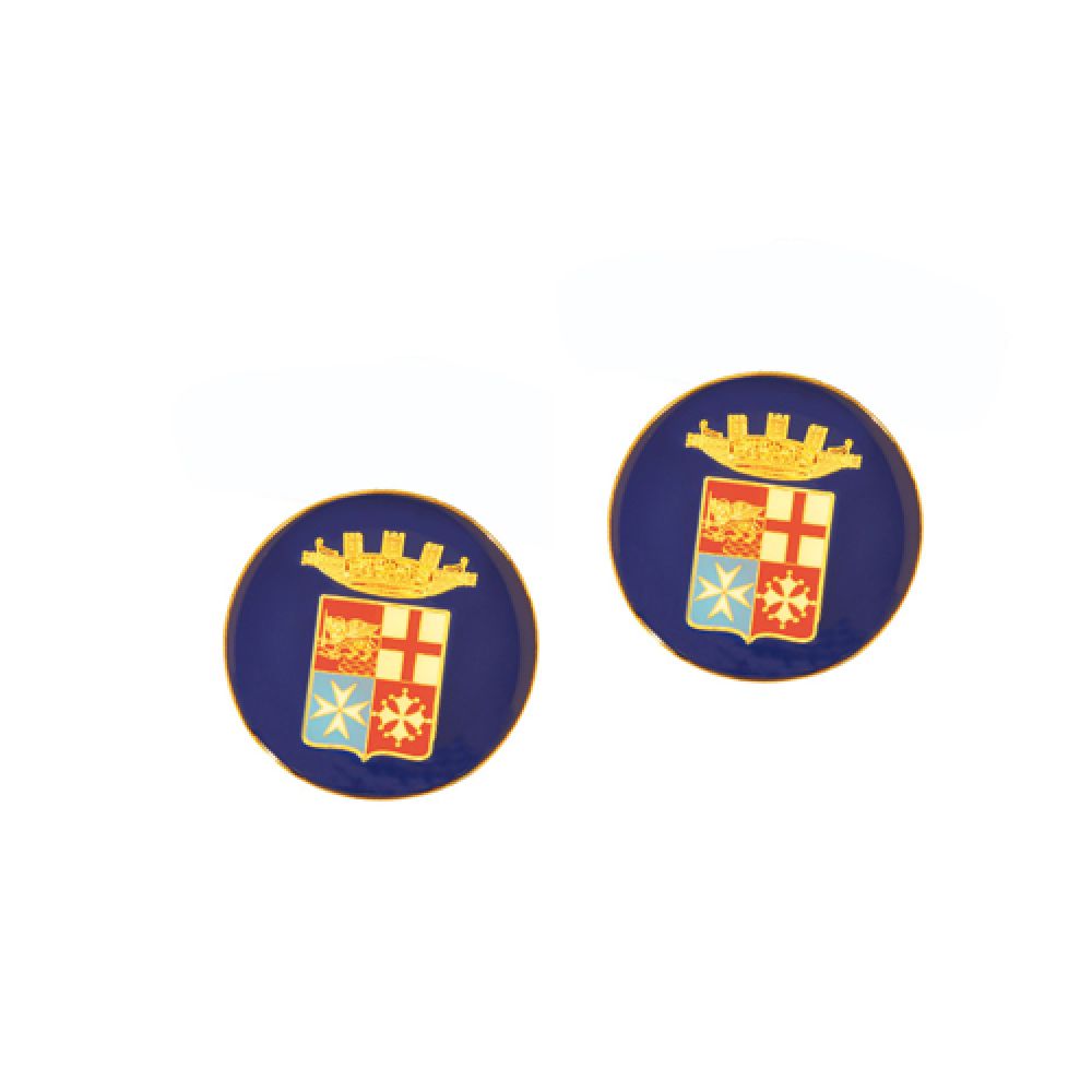 COPRIBOTTONI CON LOGO IN SMALTO LEVIGATO M.M.