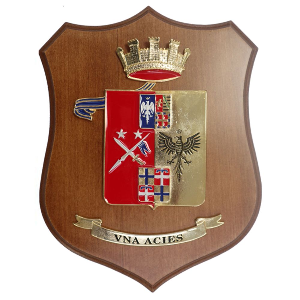 CREST ARALDICO CON STEMMA ACCADEMIA MILITARE MODENA 22,5X17,5 CM ESERCITO