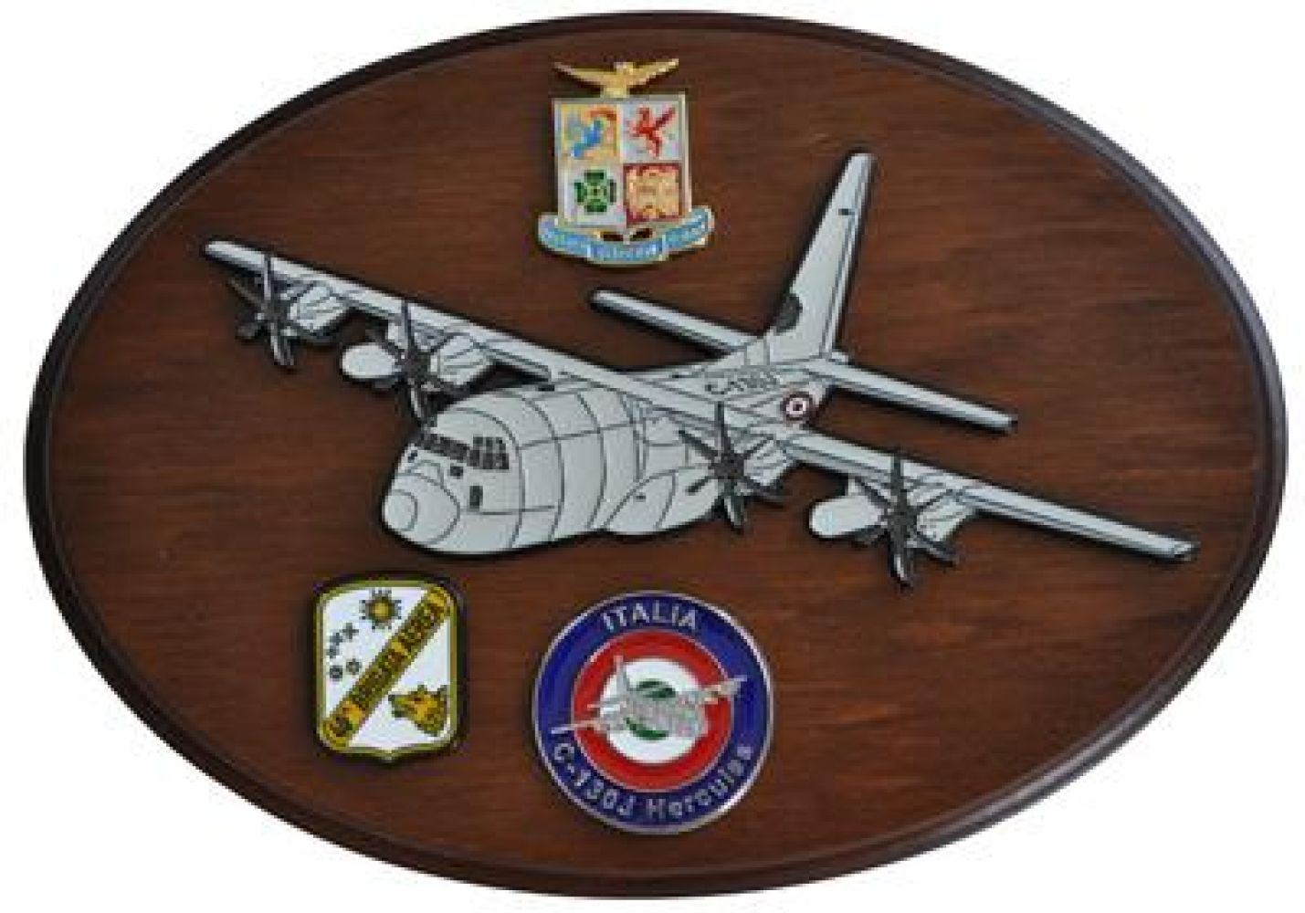 CREST ARALDICO AEREI C-130J HERCULES II  AERONAUTICA MILITARE MIS CM 22,5 X 17,5