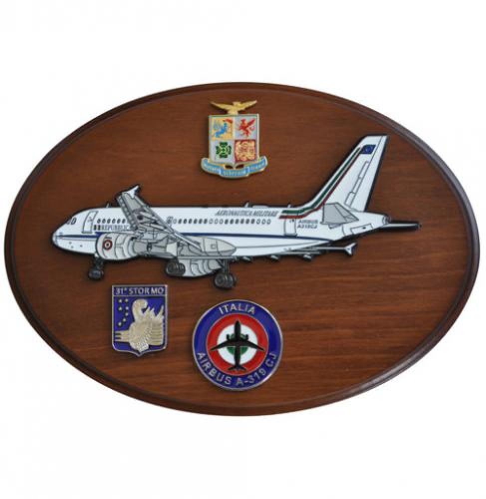 CREST ARALDICO AEREI AIRBUS A-319 CJ AERONAUTICA MILITARE MIS CM 22,5 X 17,5