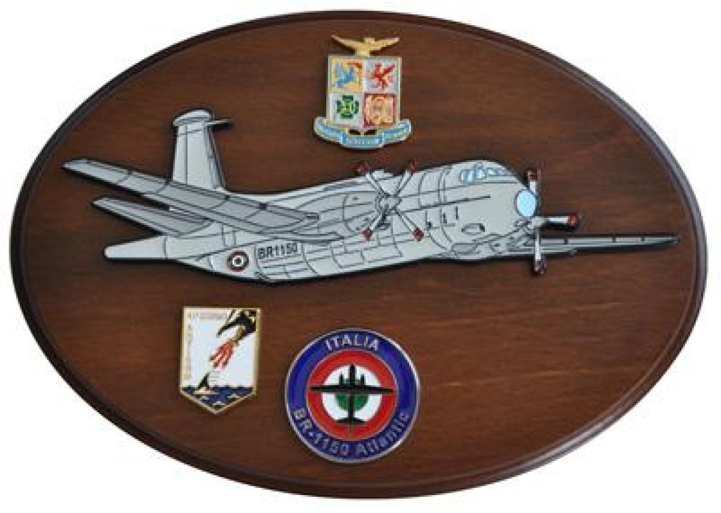 CREST ARALDICO AEREI BR-1150 ATLANTIC AERONAUTICA MILITARE MIS CM 22,5 X 17,5